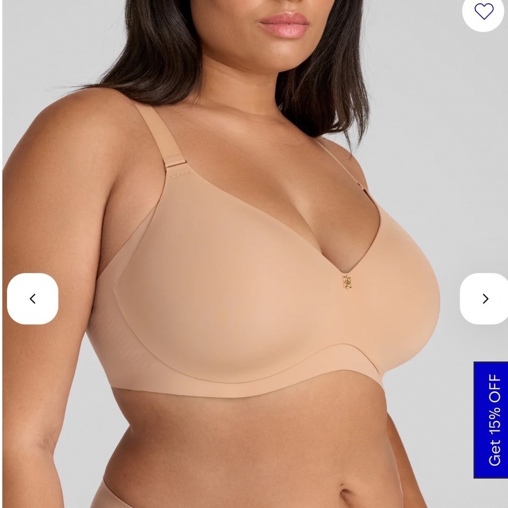 Honeylove Cloud Embrace Wireless Contour T-Shirt Bra Tan Comfort Support 40DDD